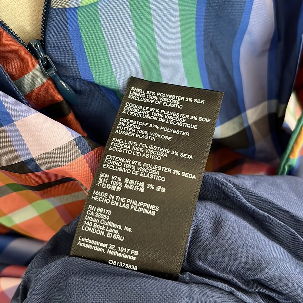 Anthropologie Maeve Plaid A-Line Silk Blend Mini Retro Dress - Picture 11 of 11